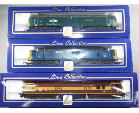 Lima - Three boxed OO gauge diesel / electric locomotives. Lot includes 204645 Class 47 diesel locomotive Op.No.47813 'SS Gre