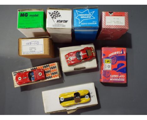 Diecast Models - a quantity of scale model kits, some already constructed, kits to include Tameo and Starter and others