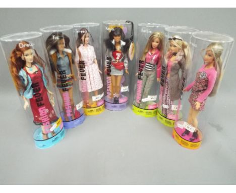 Barbie by Mattel - a collection of seven Fashion Fever Barbie boxed dolls to include Drew, Barbie, Teresa, Kayla, Tia, all mo