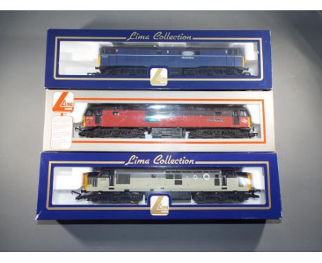 Lima - Three boxed OO gauge diesel locomotives. Lot consists of 205038Class 47 Op.No. 47738 'Bristol Barton Hill' in Rail Exp