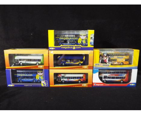 Creative Master Northcord Ltd - Seven 1:76 scales diecast model buses to include HKBUS 2002, UKBUS 1042, UKBUS 1044, HKBUS 20