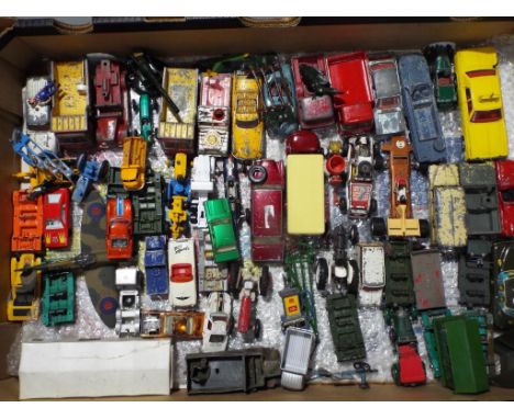 Scale Models - a quantity of loose playworn diecast to include Corgi, Dinky and Matchbox, models include Dinky Plymouth Gran 