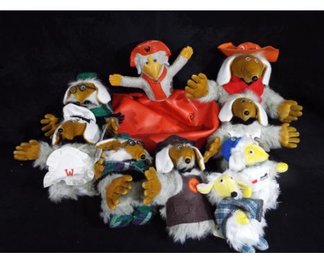 Wombles - a collection of eight soft bodied toys, depicting Wombles, also included in the lot a Wombles themed Space Hopper t