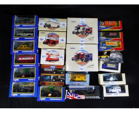 Diecast Corgi and Lledo - approx 21 predominantly boxed diecast model vehicles in various scales by Corgi and Lledo the lot i