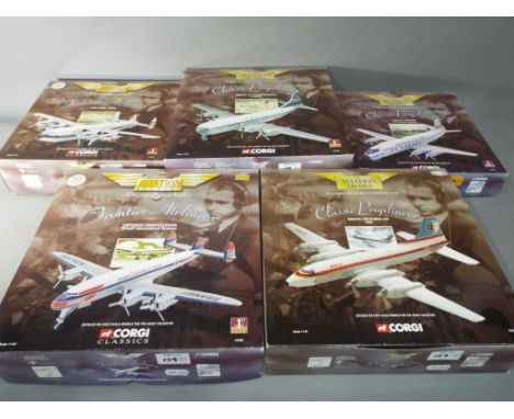 Diecast Vehicles - a collection of scale model Corgi planes including 47603, 47202, AA31503, 47505 and 48105, model appear to