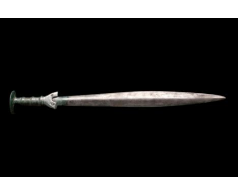 Ca. 1300 BC.An Achtkantschwert-type sword, prised for its design and craftsmanship. The blade widens from the hilt to a point