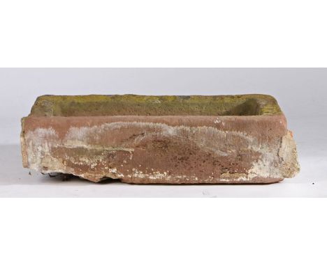 German farm stone trough, of rectangular form, 69cm long, 39cm wide, 20cm high