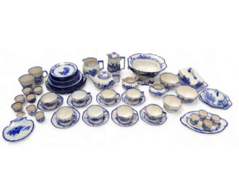 A Royal Doulton Norfolk pattern part tea and dinner service - broadly six place settings including a cheese dome, soup tureen