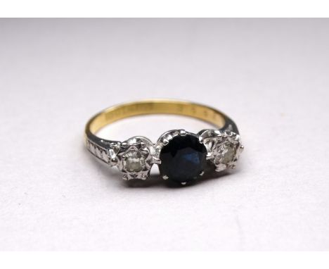 A 9ct white gold sapphire and diamond set eternity ring - with navette cut sapphires and brilliant cut diamonds, size M, 3.5g