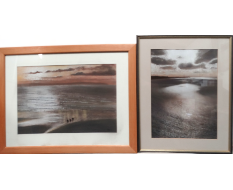 # Barry PETTIT (British 20th Century) Evening Light Pastel  Signed lower right and titled verso Framed and glazed Picture siz