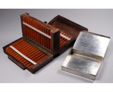 A white metal cigarette box - with Indian Army inscription To Recall A Happy Association With The 305 Indian GPT Coy. RIASC 1