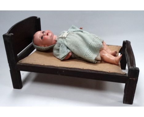 Armand Marseille vintage My Dream Baby bisque doll - German, 1920s, impressed AM 518 / 52K, weighted blue eyes, open mouth wi
