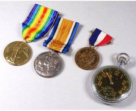 A British War Medal (1914-20) - together with Allied Victory Medal (1914-19), both with corresponding ribbons, also including