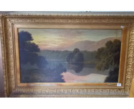 R. MARSHALL (19TH CENTURY) 'Meeting of the Waters - Killarney' Oil on canvas Signed and inscribed to the frame mount 17.25' x