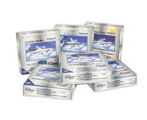 Gemini Jets 1:400 Scale Diecast Passenger Aircraft, including Air 2000, Air Florida , Delta and Virgin Boeings and others, al