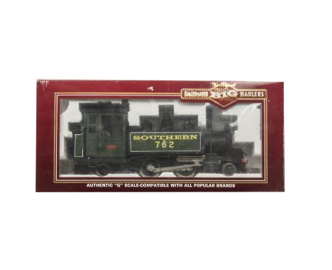 A Bachmann G-Scale Lynton & Barnstaple 2-4-2T Locomotive 'Lyn', in Southern Railway green as no 762, VG, box G 