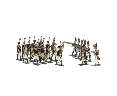 Re-cast Lucotte French Napoleonic Line Infantry, (11 inc officer, bugler / drummer, and standard bearer),  Lucotte Napoleonic