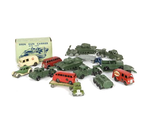 Various British Diecast, including Britains No.1876 Bren Gun Carrier with crew, in original box, loose Kemlow Tank Transporte