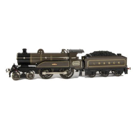 An ACE Trains O Gauge 3-rail E3 'Celebration Class' Locomotive and Tender, in lined LB&SCR brown as no 2006, VG, slight filig