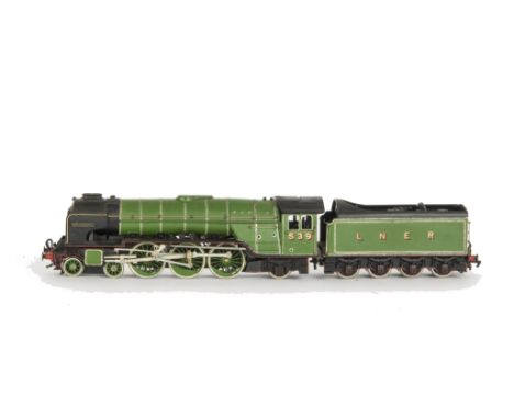 A Kitbuilt OO Gauge LNER A2 Class 'Pacific' 4-6-2 Locomotive and Tender, the body from a white-metal kit and finished in line