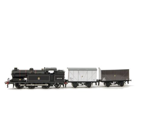An ACE Trains O Gauge 2/3-rail E/11GS Goods Train Set with Gresley N2 Class 0-6-2 Tank Locomotive, the locomotive in BR early