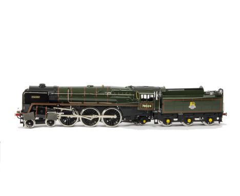 An ACE Trains O Gauge 2/3-rail E/27 Britannia Class 4-6-2 Locomotive and Tender, in early crest BR green as no 70024 'Vulcan'