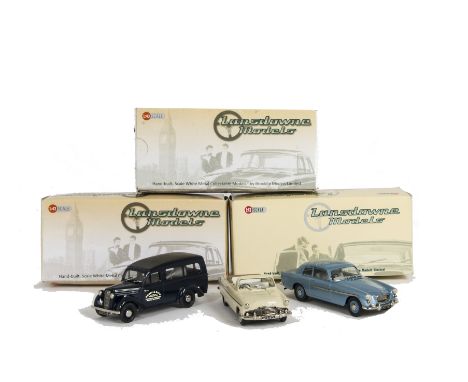 Lansdowne White Metal Vehicles,  A boxed group of five 1:43 scale classic vehicles including LDM 98 1947 Bedford Utilecon, LD