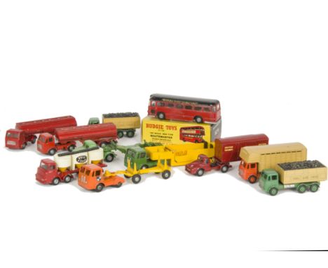 Budgie Toys, including No.236 Routemaster Bus, in original box, loose Leyland Coal Truck (2), No.288 Bulk Flour Transporter, 