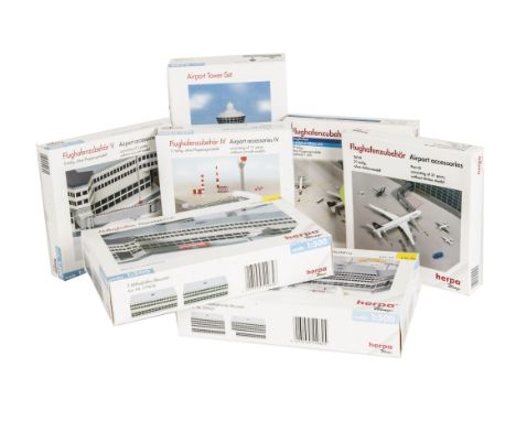 Herpa Wings 1:500 Scale Airport Buildings and Accessories, including Departure Halls, Airport Main Building, Tower Set and ot