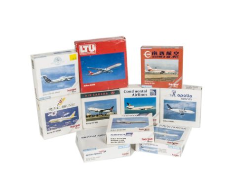 Herpa Wings 1:500 Scale Diecast Passenger Aircraft, including Royal Jordanian Tristar, BA Concorde, Southwest Boeing and othe