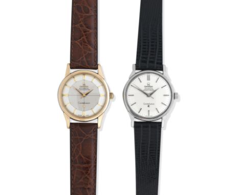Omega. Two 'Constellation' automatic wristwatchesThe first with stainless steel case, reference: case no. 167.005, movement 2