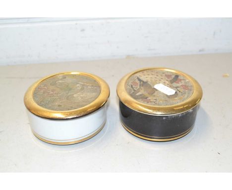 Two Japanese Chokin trinket boxes
