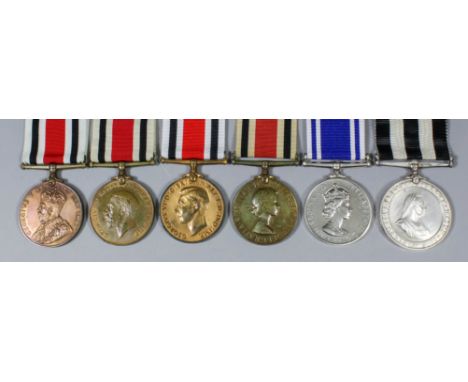 Six medals comprising, three George V Special Constabulary Long Service to Charles Jones, Edward Avison, and Jesse B. Owen, o