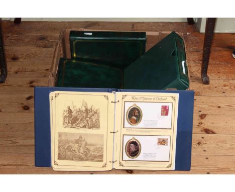 Seven albums of first day covers, dating circa 1960's to 1980's including Tallents House, Castle definitives, Benhams, Stuart