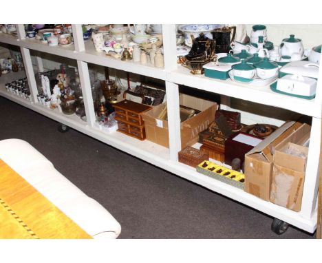 Large collection of Royal Worcester egg coddlers, glass, jewellery boxes, prints, light shades, etc.