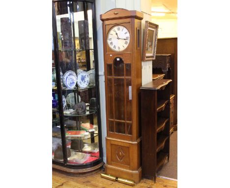 1920's oak eight day longcase clock with original purchase receipt from Collingwood &amp; Son, Jewellers.