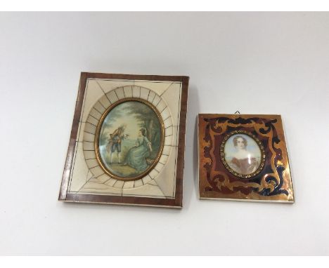 Two 20th Century miniature portrait studies