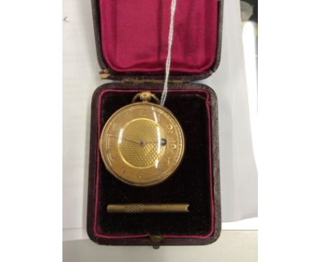 A George III 18 carat gold pocket watch, by Chas Brandt, London, case and dial with engine turned style decoration, hallmarke