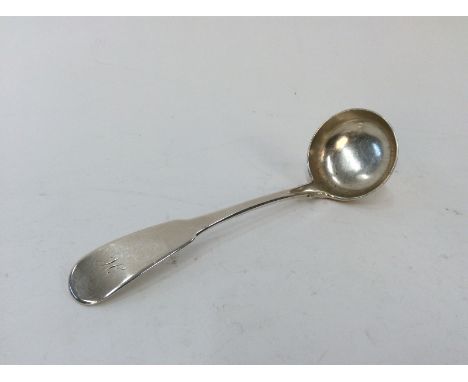 A George III Scottish silver Fiddle pattern sauce ladle, Edinburgh 1819