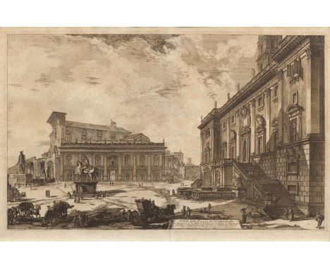 GIOVANNI BATTISTA PIRANESI(Mogliano Veneto 1720 - 1778 Rom)Veduta della Piazza del Campidoglio, 1774.Radierung.44 x 69 cm. Ge