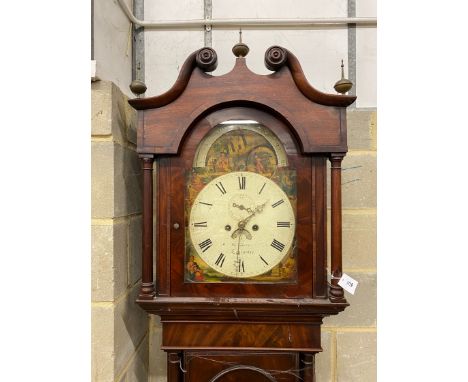 A Victorian mahogany eight day longcase clock by G. Green, Lancaster, height 230cm