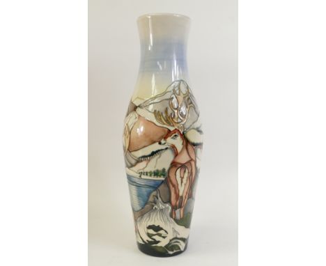 Impressive Moorcroft Highland Stag trial Vase: A Moorcroft trial vase in the Highland Stag design.  Dated 20.12.15 by K Goodw