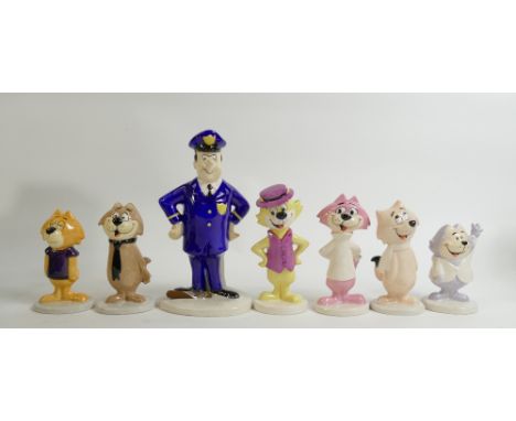 Beswick figures from Top Cat Collection: Beswick Top Cat Figures to include Officer Dibble with truncheon, Spook, Benny, Top 