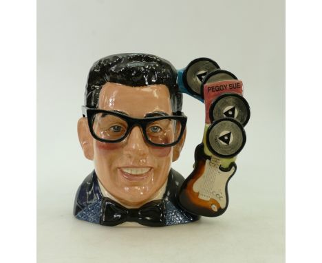 Royal Doulton large Character Jug Buddy Holly: D7100 limited edition with certificate.