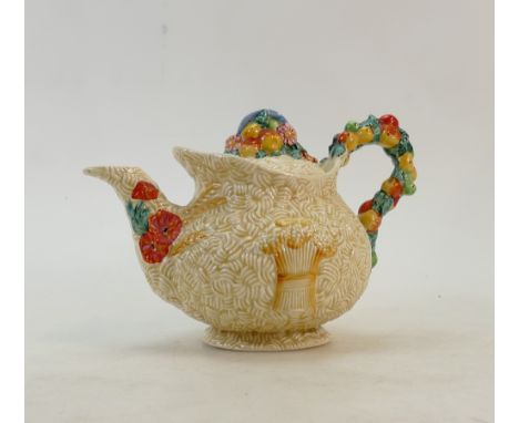 Clarice Cliff Newport pottery Celtic Harvest tea pot: Clarice Cliff Newport pottery Celtic Harvest design tea pot.