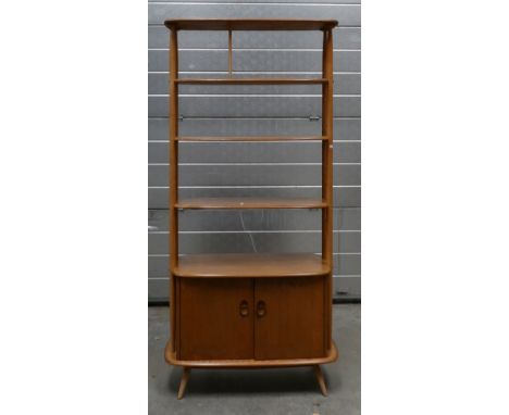 Ercol Mid Century Light Coloured Giraffe Room Divider Bookshelf: Height 190cm, width 85cm and depth 41cm  