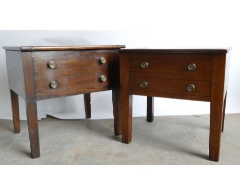 19th century modified Lamp Tables: Pair of tables with lift tops. (2)