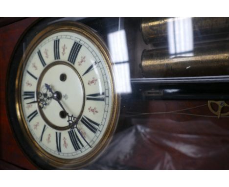 Gustav Becker Vienna Wall Clock: Double weighted, height 119cm