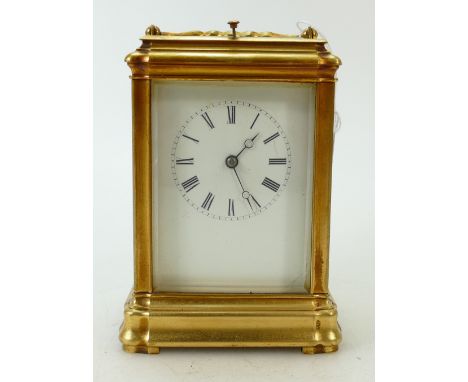 Carriage Clock hour repeating &amp; striking hour and half: Larger French carriage clock. hour repeating / striking on 1 gong