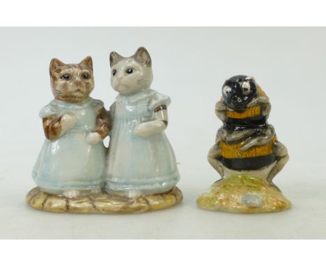 Royal Albert Beatrix Potter figures: Royal Albert figures Mittens and Moppet and Babbitty Bumble, both BP6A.(2)